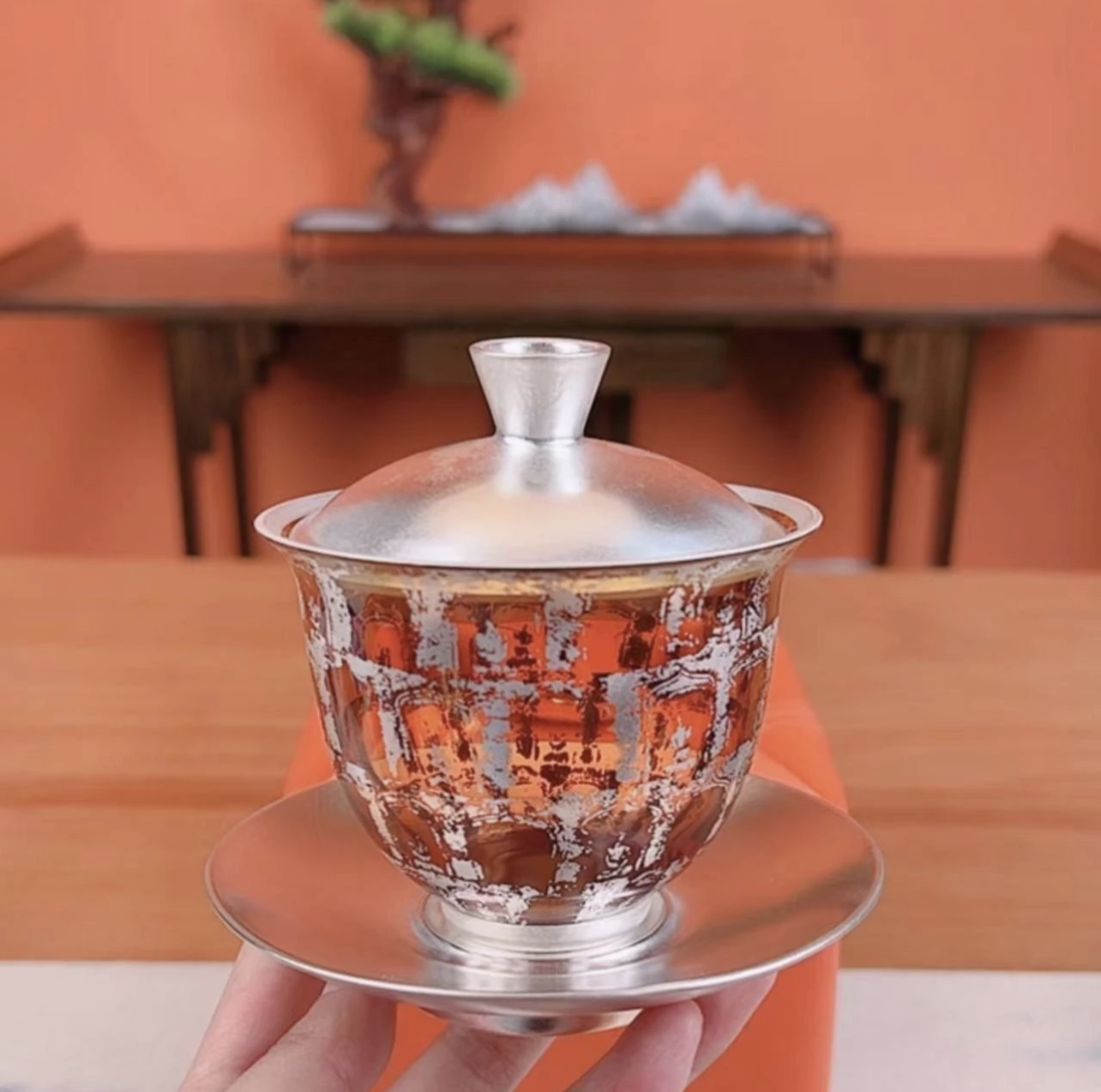 【汀和大福】萬佛朝宗三才蓋碗 【汀和大福】萬佛朝宗三才蓋碗