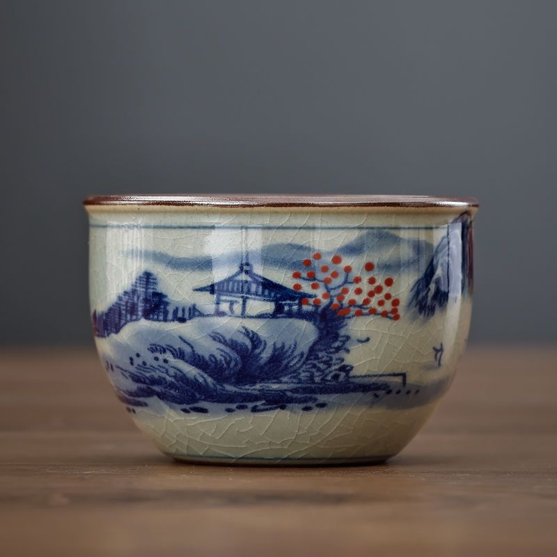 【汀和大福】禮潤甄選老陶泥青花主人杯