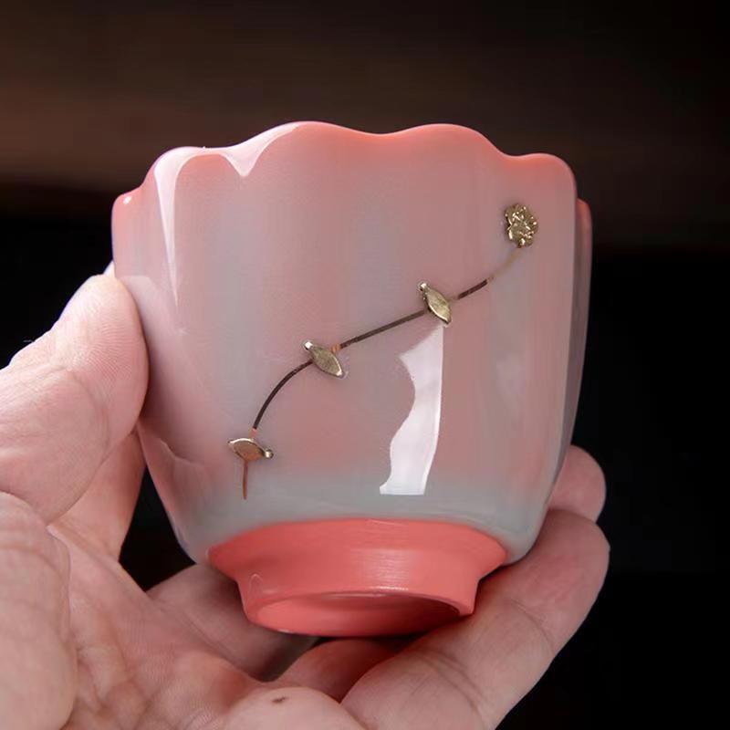 【汀和大福】青瓷豬油凍鋦釘主人杯 【汀和大福】青瓷豬油凍鋦釘主人杯