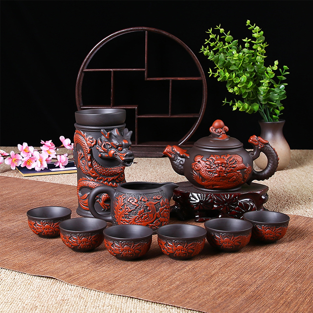 【汀和大福】【新品上市】雙龍出水泡茶器套裝,匠人純手工製造自動功夫套裝泡茶器 【汀和大福】【新品上市】雙龍出水泡茶器套裝,匠人純手工製造自動功夫套裝泡茶器