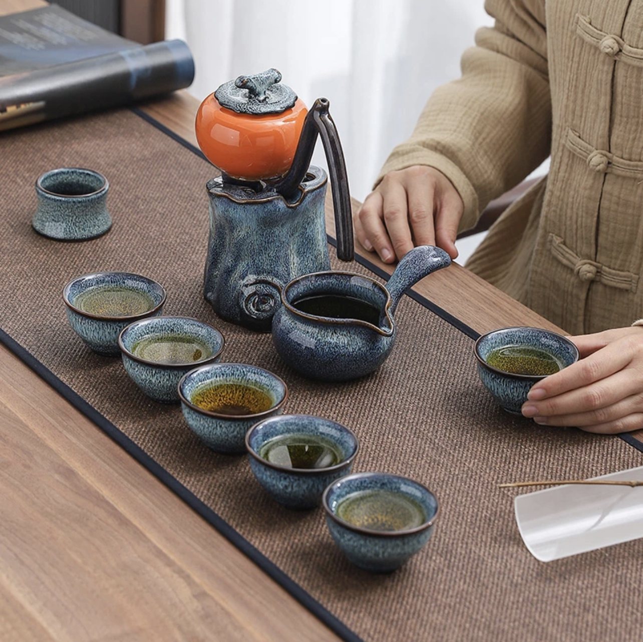 【汀和大福】時來運轉/柿事如意靈芝自動茶具 【汀和大福】時來運轉/柿事如意靈芝自動茶具