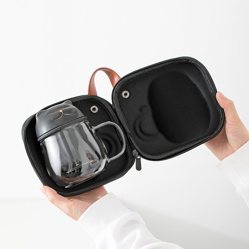 【汀和大福】招財貓玻璃辦公杯